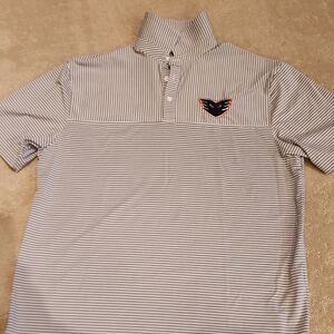Under Armour Gray Striped Polo Shirt PHIlADELPHIA FLYERS